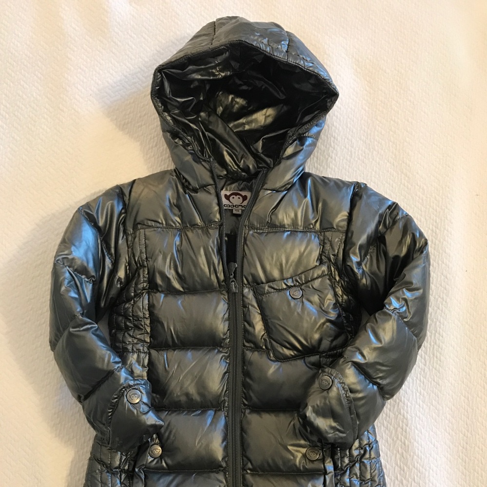Appaman metallic gray puffed coat